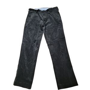 Polo Ralph Lauren Black Flat Front Corduroy Pants Size 36/32